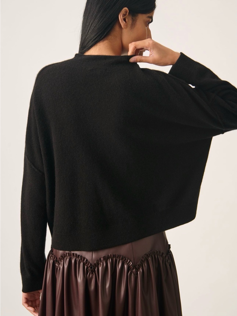 Anthropologie Pilcro Alani 100% Cashmere Mock-Neck Sweater - Picture 2 of 5